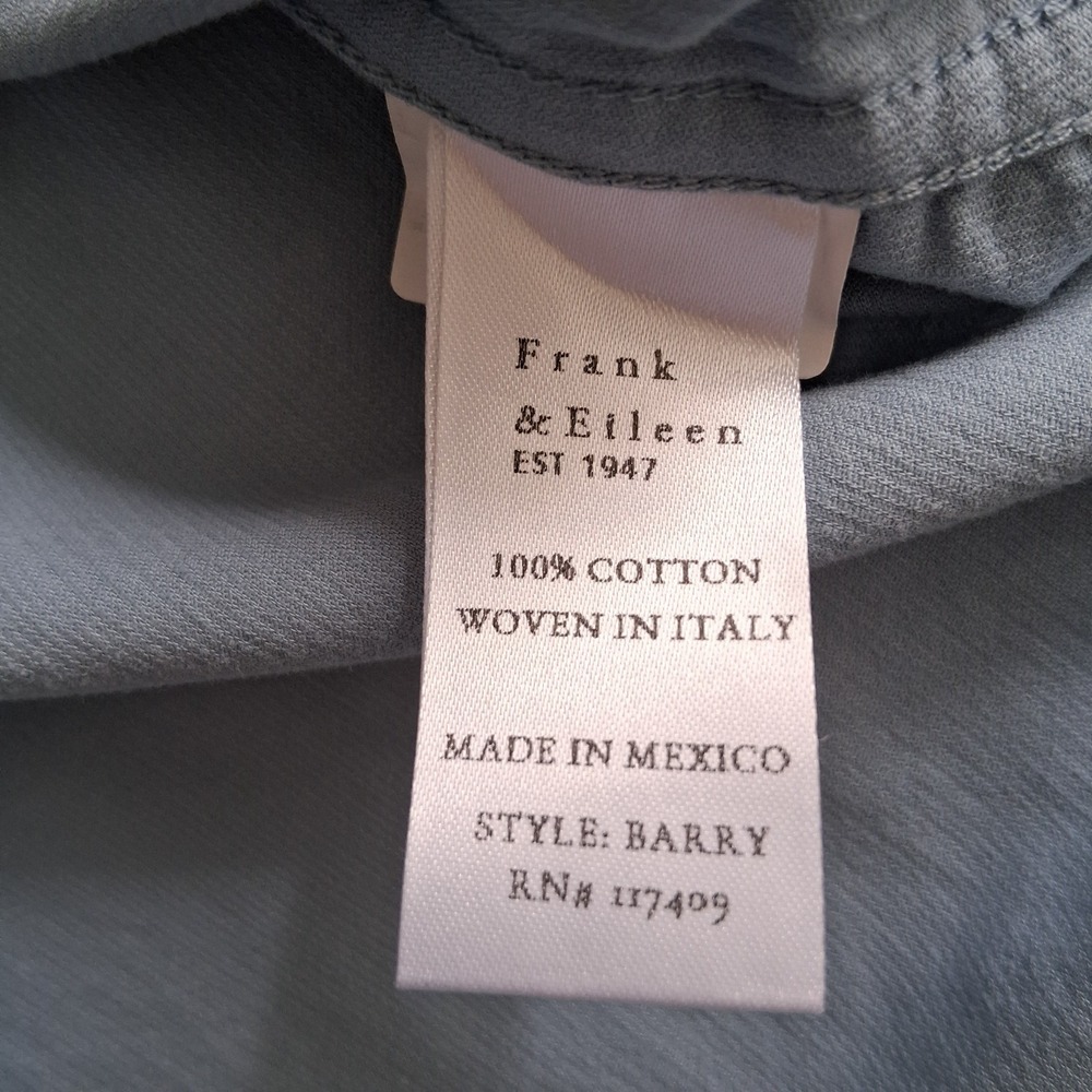 NWOT FRANK & EILEEN Womens Size Small Barry Corduroy Blue Long Sleeve Shirt $258 - Picture 12 of 16